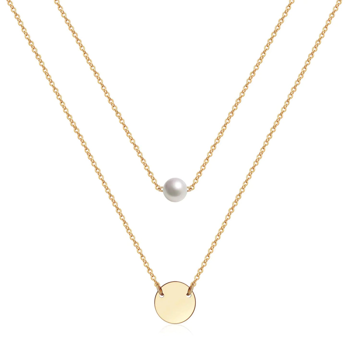 Luxe Gold Layered Simple Necklace