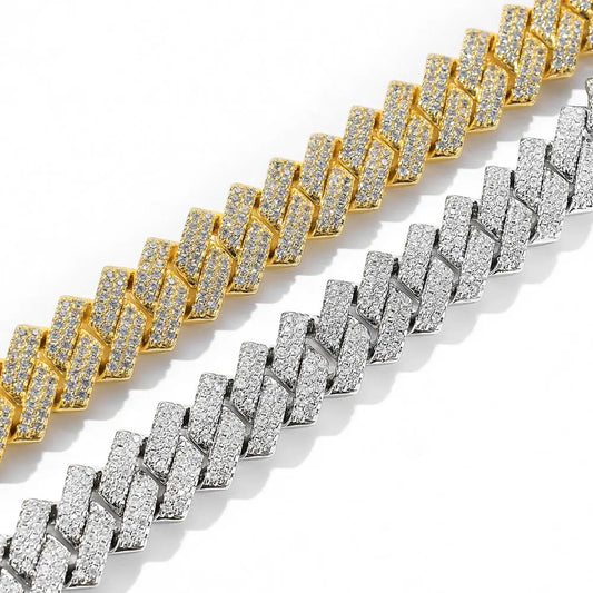 Men's Cuban Link Necklace with Zircon Stones