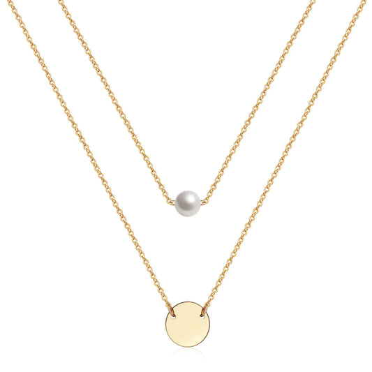 Luxe Gold Layered Simple Necklace